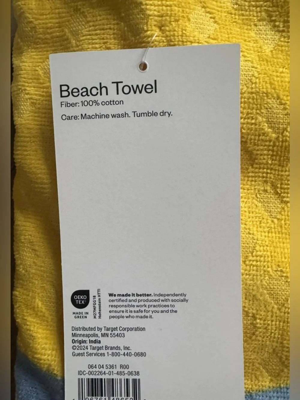Beach Towel Popsicle Ice Cream Extra Long Oversized 6ft Cotton 36”x72”